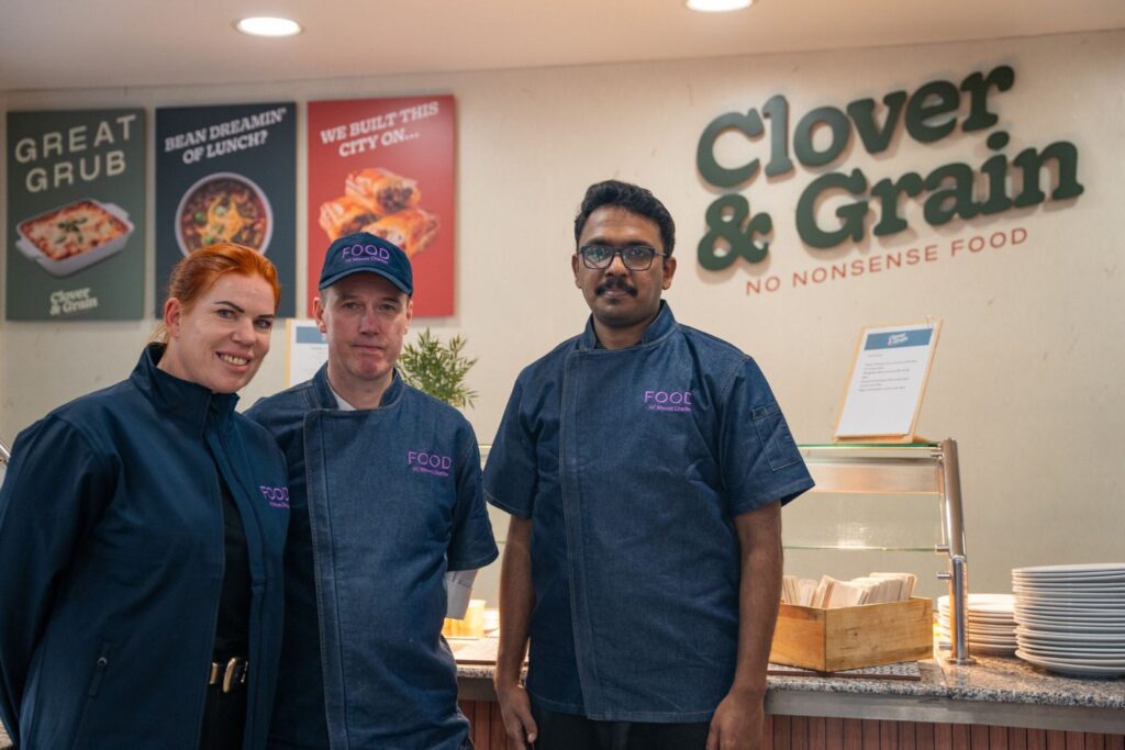 Contract Catering team at Clover and Grain brand at IBTS, Dublin