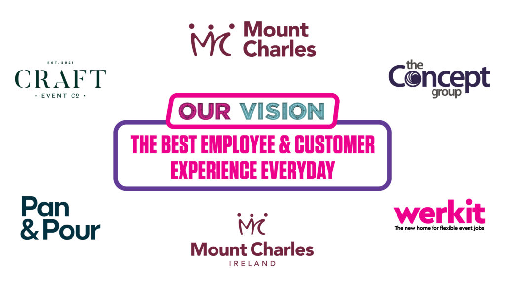 Mount Charles vision logo surrounded by each business logo